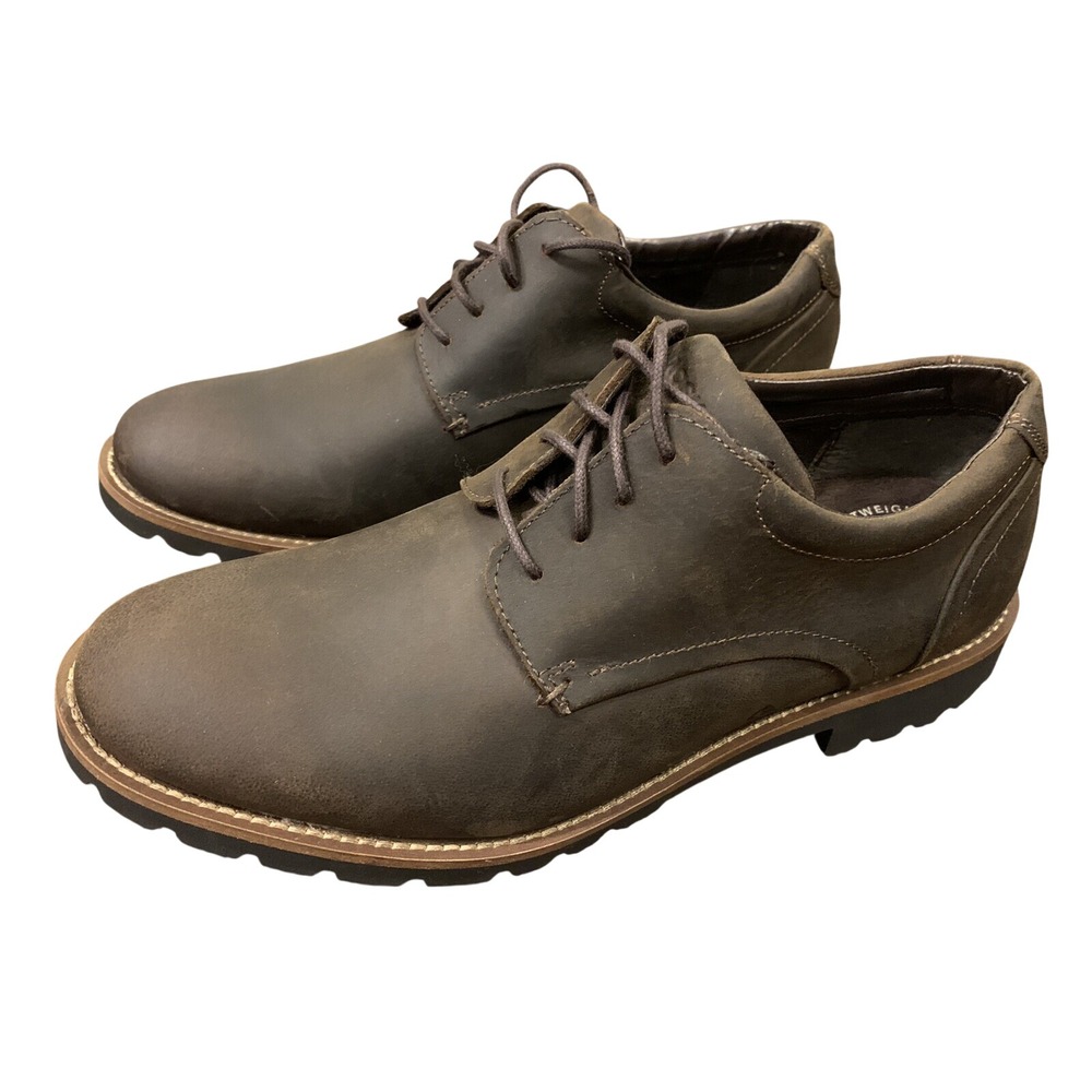 Rockport Oxford Men Size 7 Brown Leather TruTech Walkability shoes